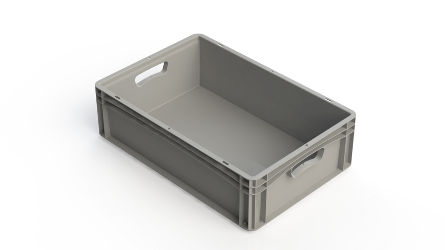 Přepravka Basicline 1762/0003 šedá, OÚ, uzavřená